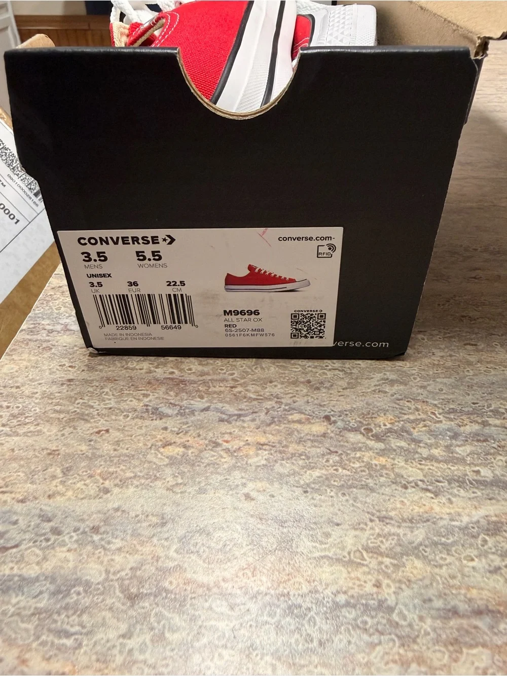 Converse Kids Red Low-Top Canvas Sneaker with White Laces